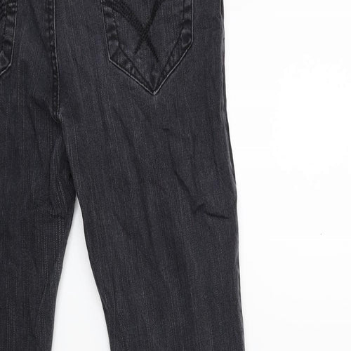 rose player Womens Black  Denim Skinny Jeans Size 14 L30 in