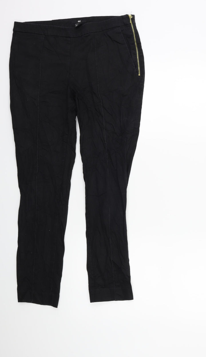 H&M Womens Black Trousers Size 10 L26 in