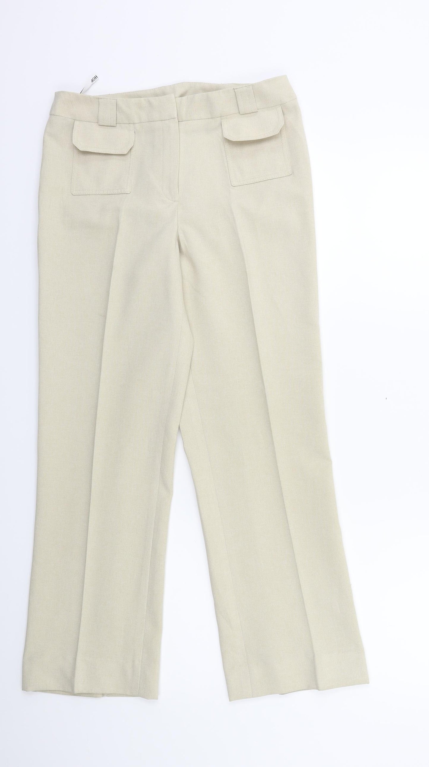 Topshop Womens Beige   Trousers  Size 10 L26 in