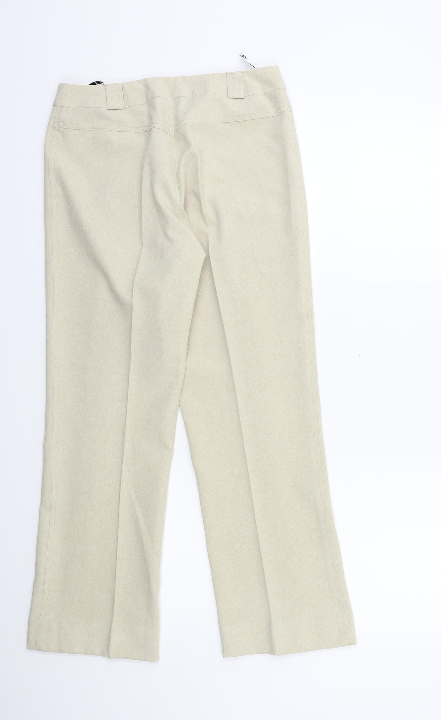 Topshop Womens Beige   Trousers  Size 10 L26 in