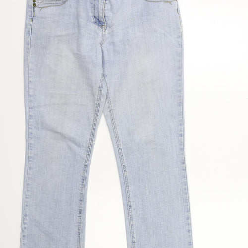 BHS Womens Blue  Denim Straight Jeans Size 14 L28 in