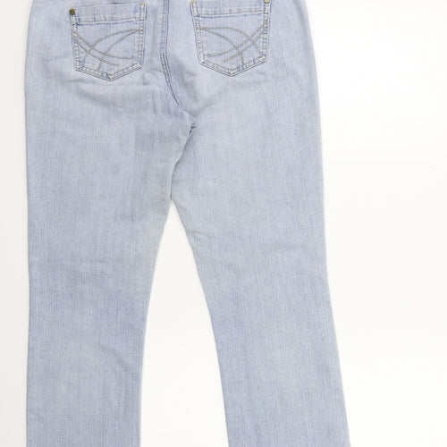 BHS Womens Blue  Denim Straight Jeans Size 14 L28 in
