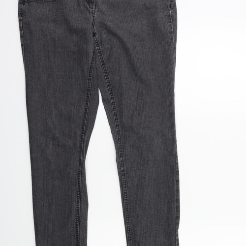 Debenhams Womens Grey  Denim Skinny Jeans Size 12 L29 in