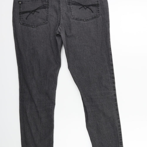 Debenhams Womens Grey  Denim Skinny Jeans Size 12 L29 in