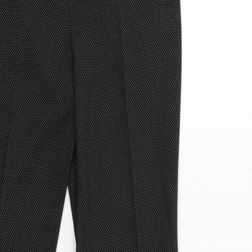 Dunnes Stores Womens Black Polka Dot  Trousers  Size 14 L27 in