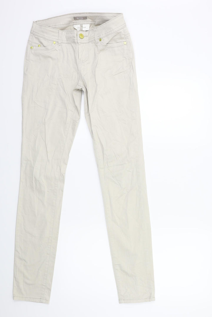 ORSAY Womens Beige Denim Skinny Jeans Size 6 L30 in