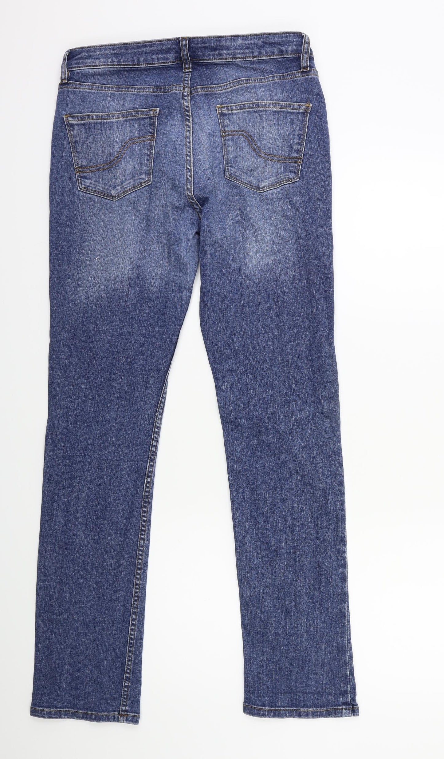 Fat Face Womens Blue  Denim Straight Jeans Size 10 L29 in
