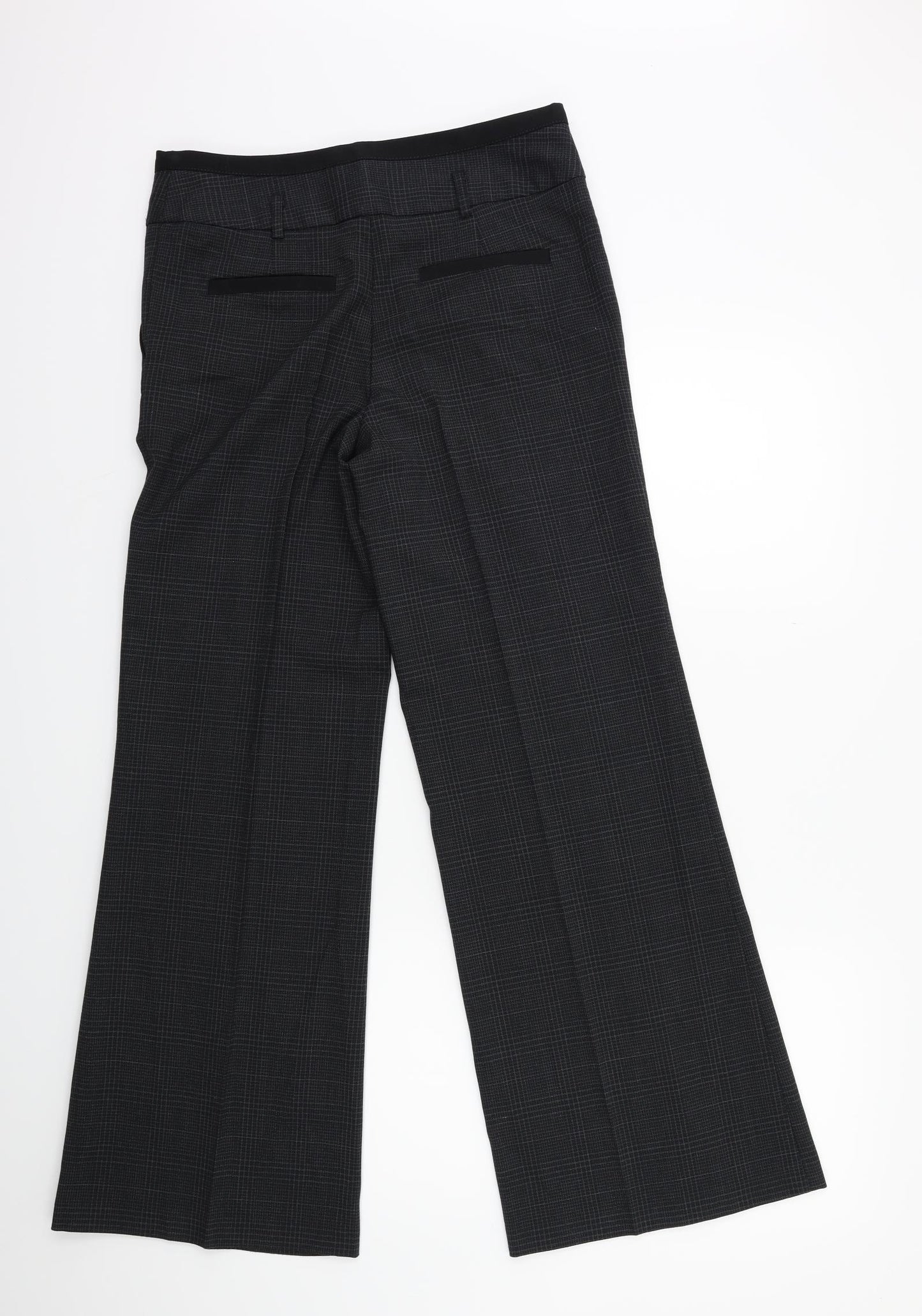 NEXT Womens Grey Check  Trousers  Size 10 L30 in