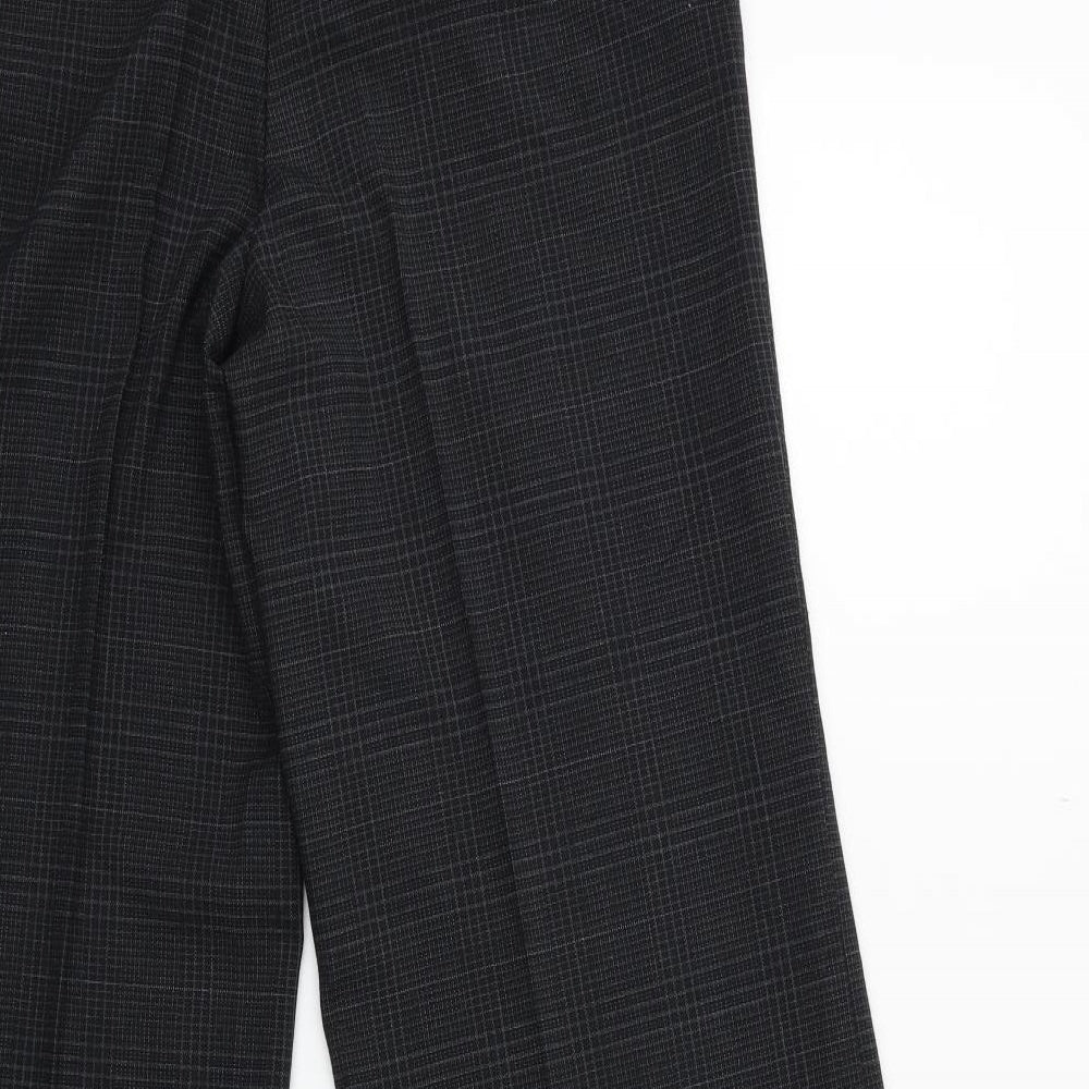 NEXT Womens Grey Check  Trousers  Size 10 L30 in