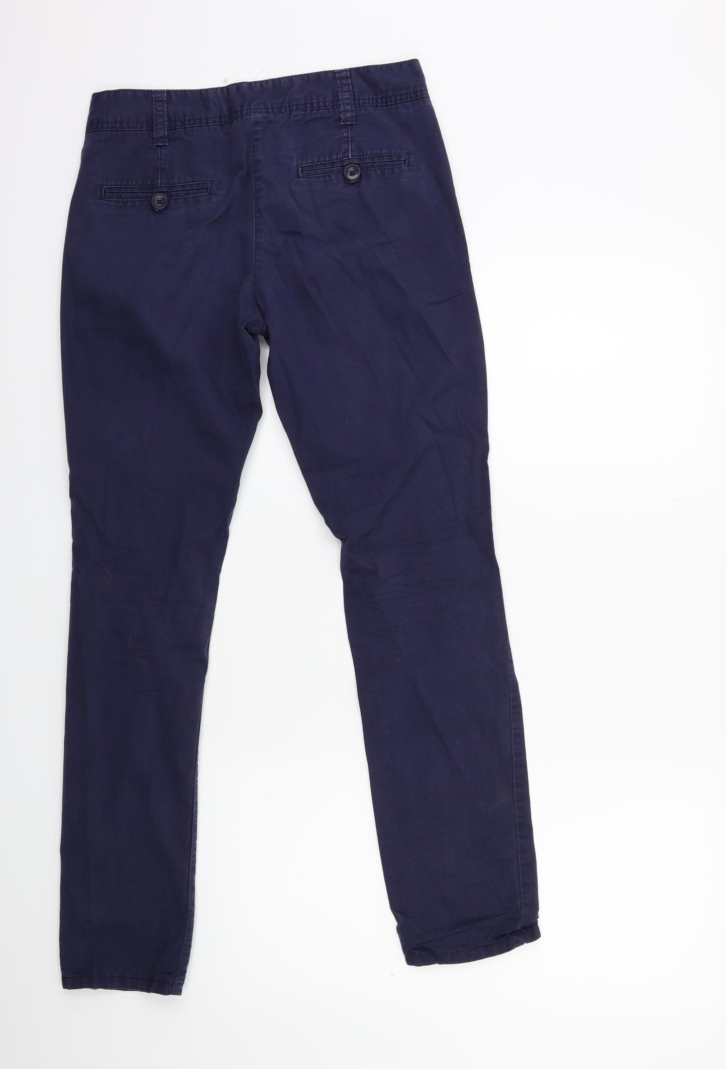 NEXT Womens Blue   Chino Trousers Size 6 L28 in