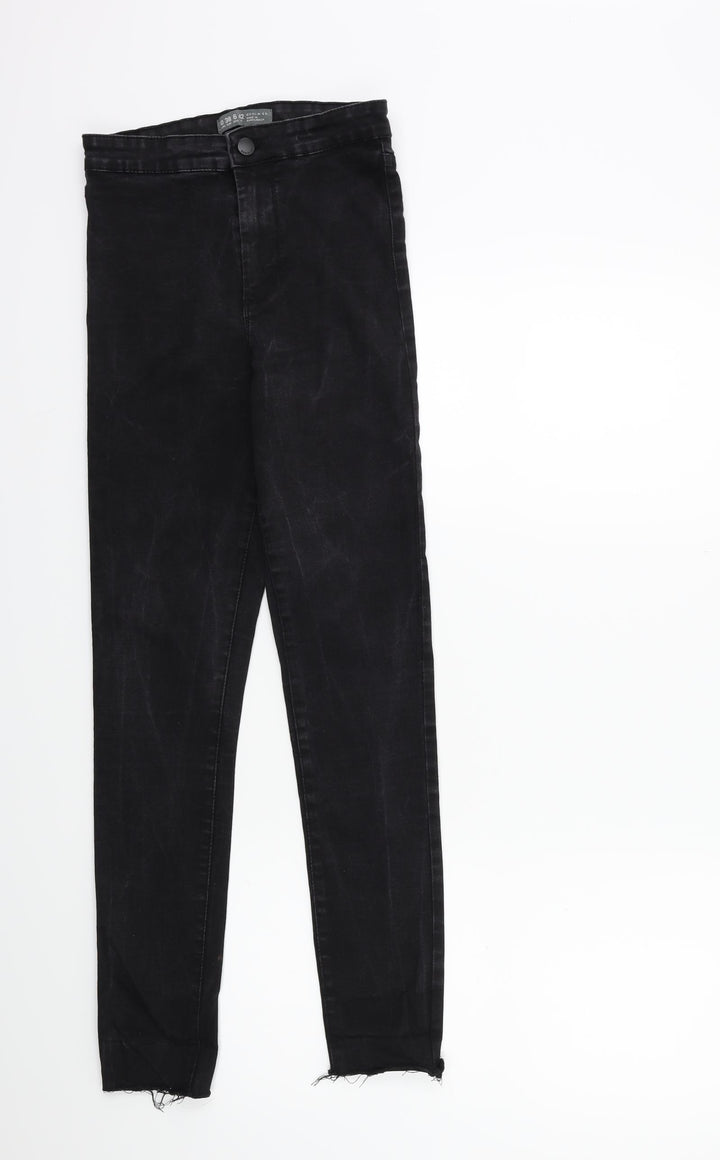 Denim & Co. Womens Black Denim Skinny Jeans Size 10 L28 in