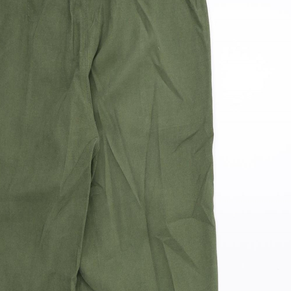 Miss Selfridge Womens Green   Trousers  Size 10 L27 in - Paperbag Waist