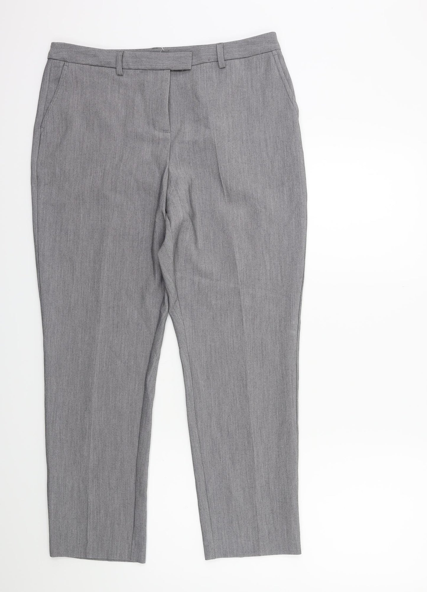Papaya Womens Grey   Trousers  Size 14 L26 in