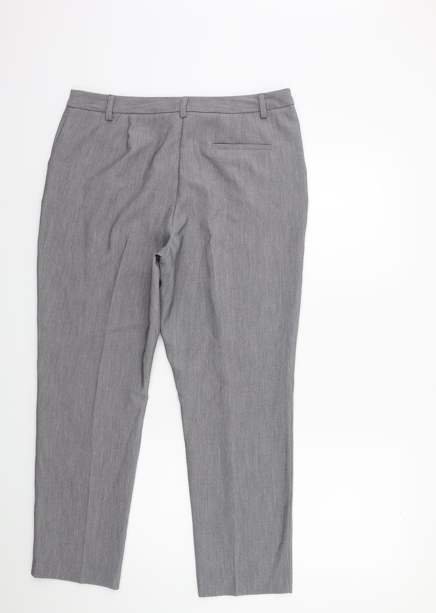 Papaya Womens Grey   Trousers  Size 14 L26 in