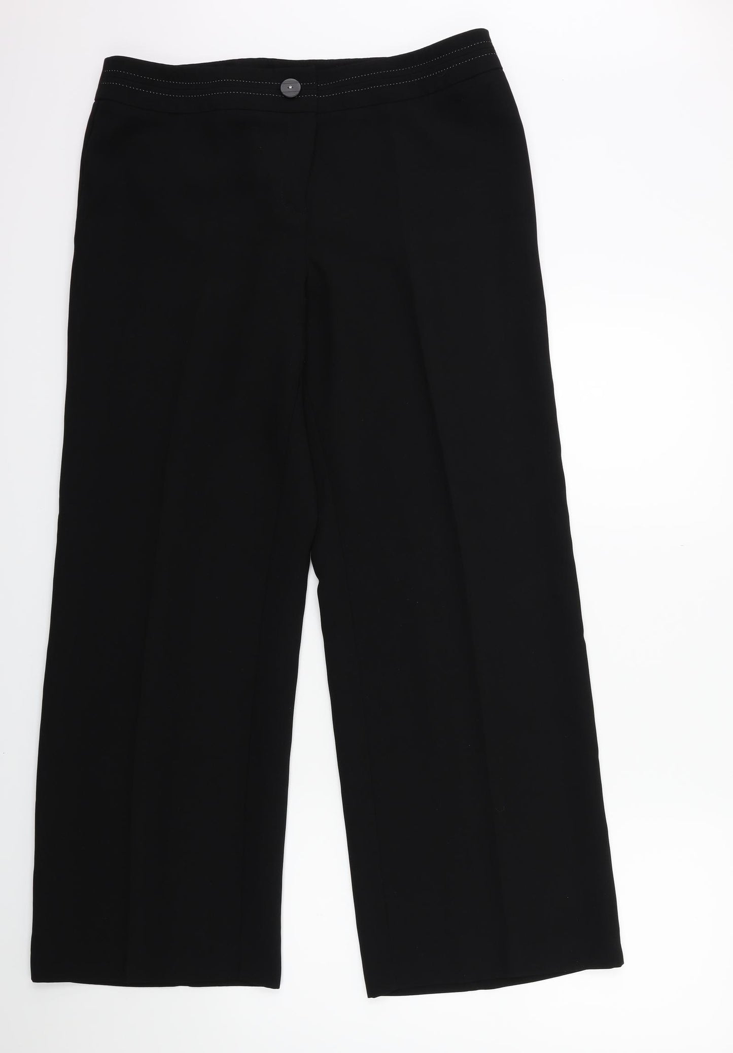 Marks and Spencer Womens Black   Trousers  Size 16 L30 in