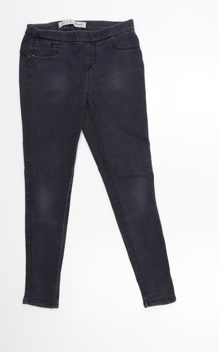 Denim & Co. Womens Grey Denim Jegging Jeans Size 8 L25 in