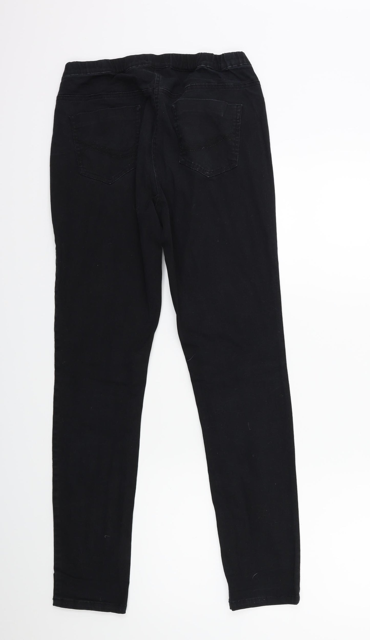 M&Co Womens Black  Denim Jegging Jeans Size 12 L29 in