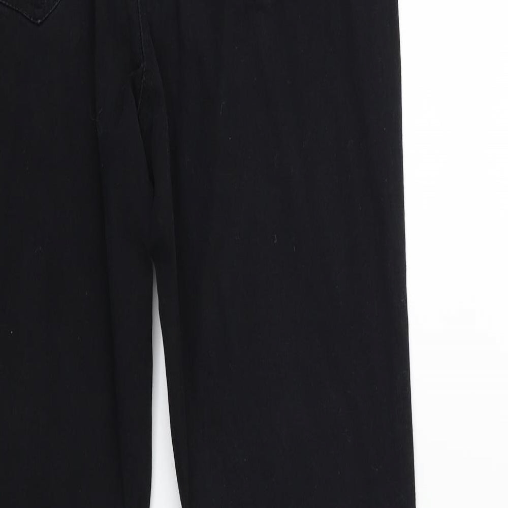 M&Co Womens Black  Denim Jegging Jeans Size 12 L29 in