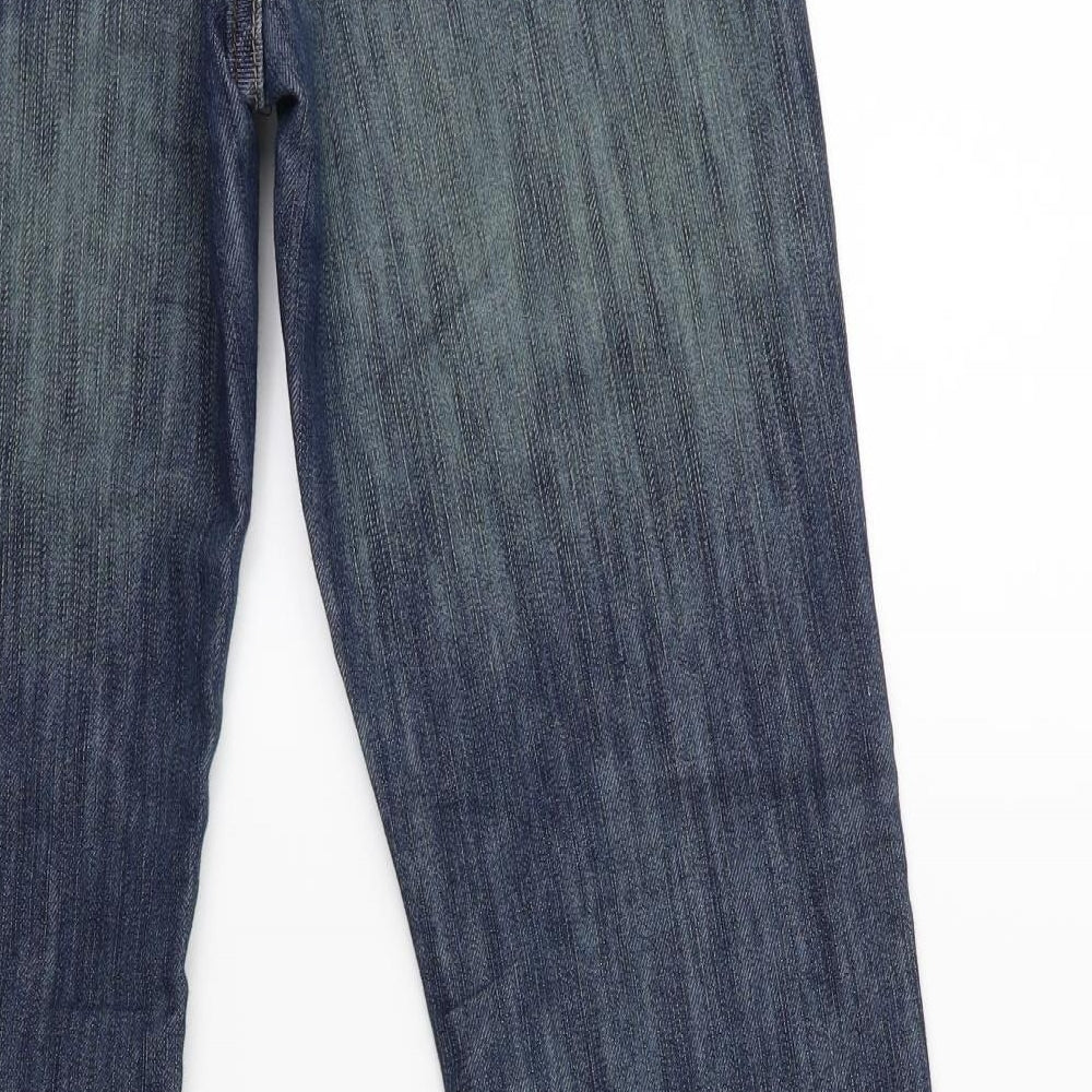 Denim & Co. Womens Blue  Denim Flared Jeans Size 10 L29 in
