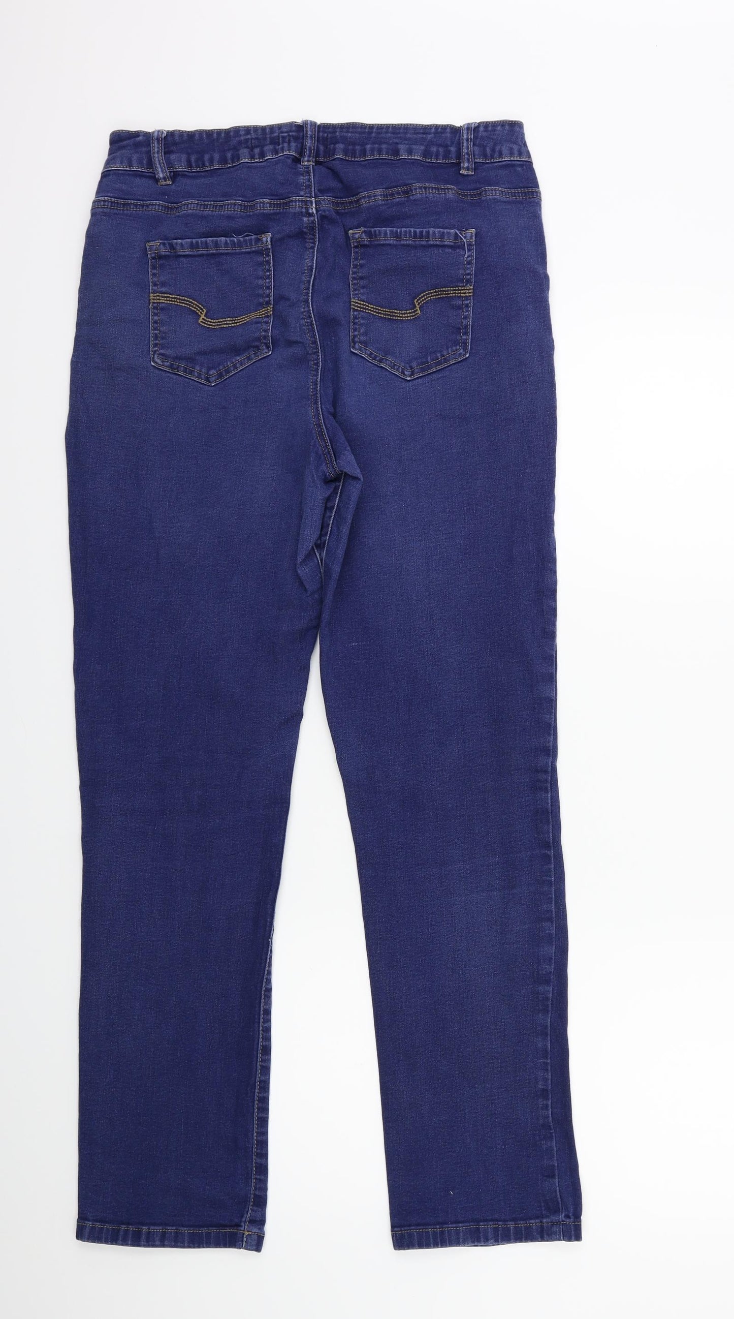 Denim & Co. Womens Blue  Denim Tapered Jeans Size 16 L28 in