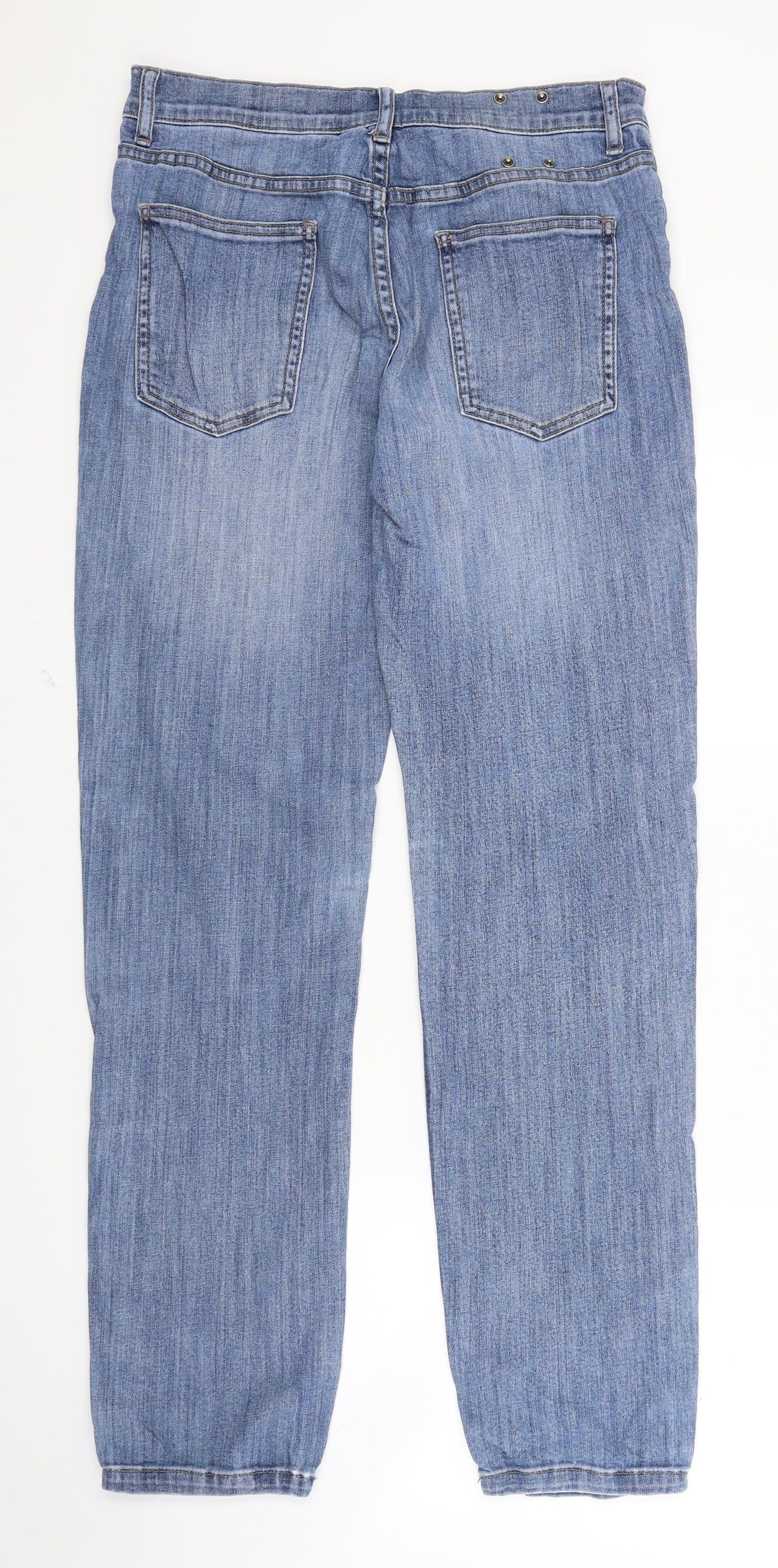 Preworn Womens Blue  Denim Straight Jeans Size 10 L28 in