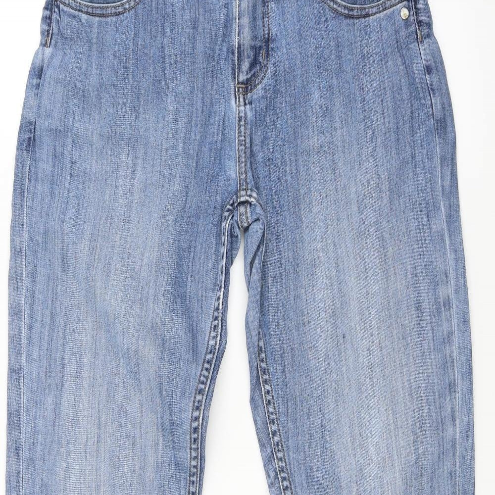 Preworn Womens Blue  Denim Straight Jeans Size 10 L28 in