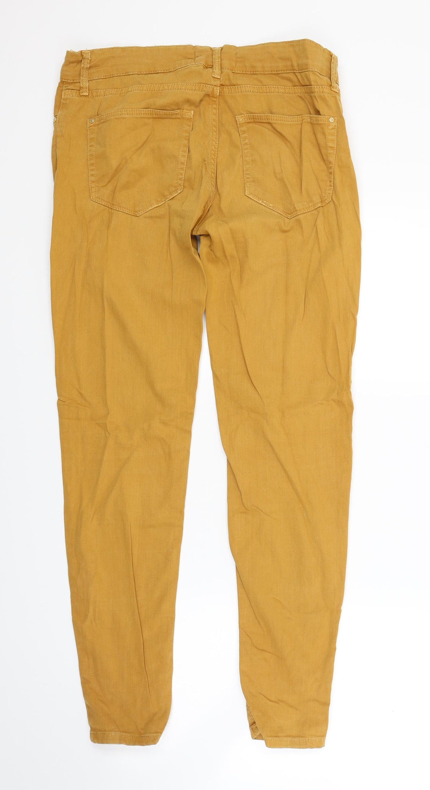 Mango Womens Orange  Denim Skinny Jeans Size 8 L28 in