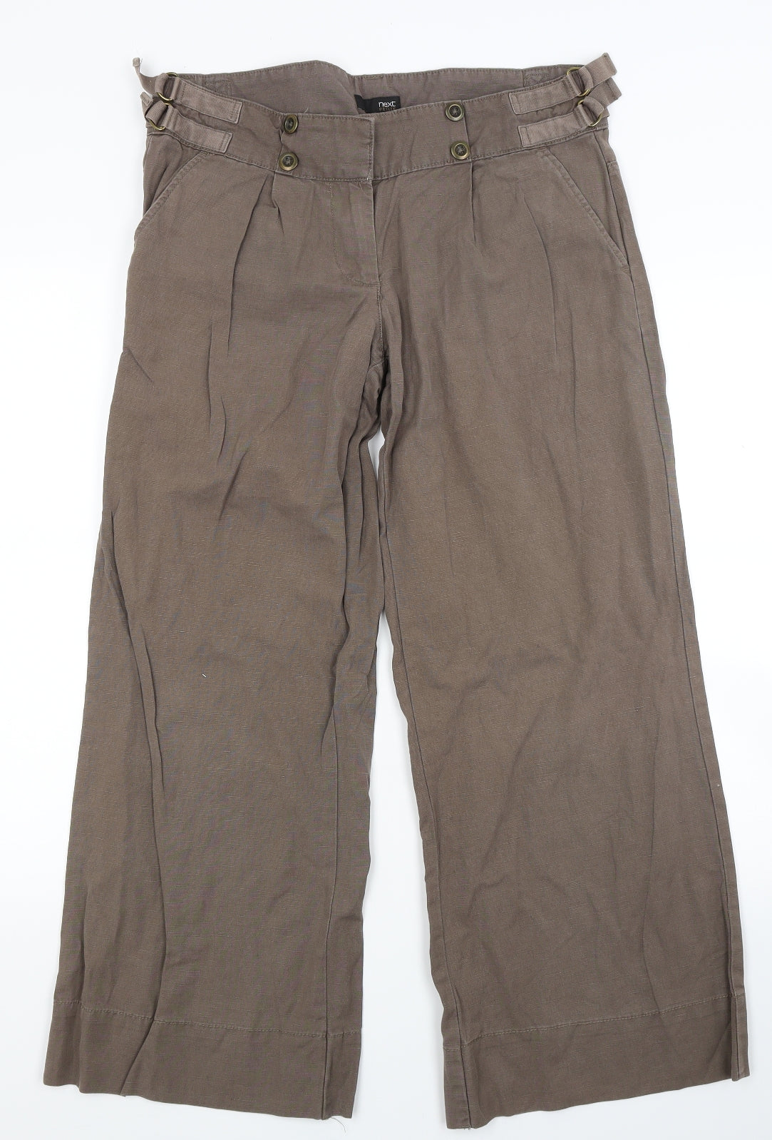 NEXT Womens Brown   Cargo Trousers Size 12 L25 in