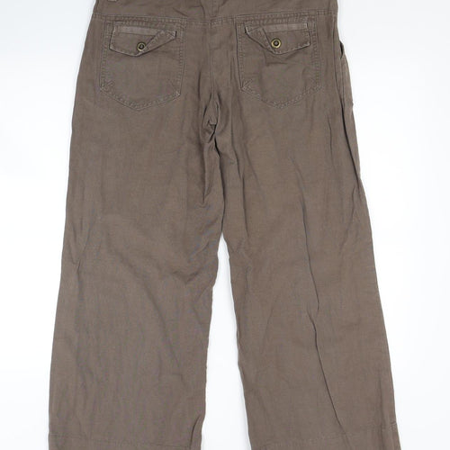 NEXT Womens Brown   Cargo Trousers Size 12 L25 in