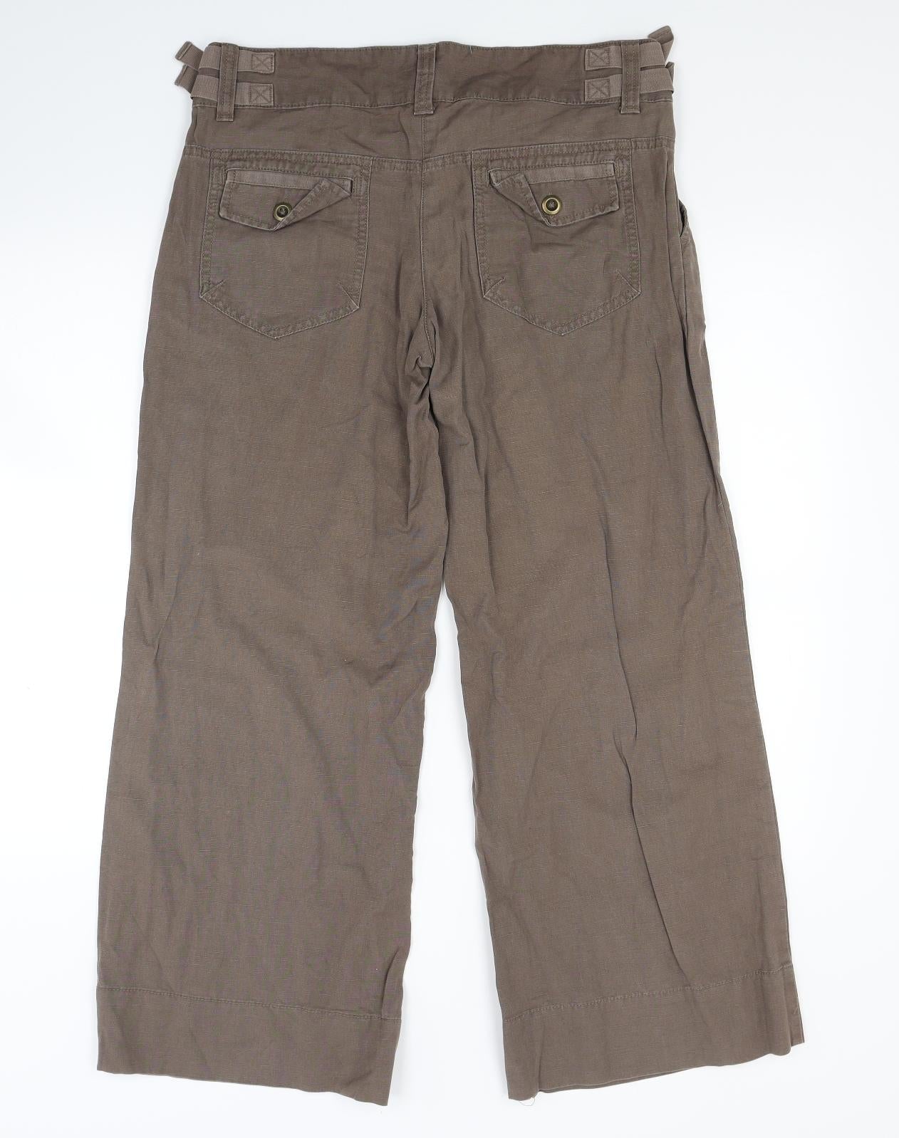 NEXT Womens Brown   Cargo Trousers Size 12 L25 in