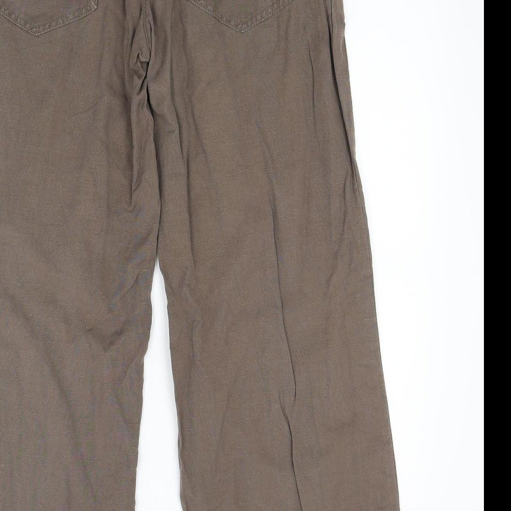 NEXT Womens Brown   Cargo Trousers Size 12 L25 in