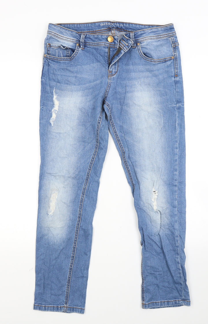 ORSAY Womens Blue Denim Skinny Jeans Size 10 L25 in