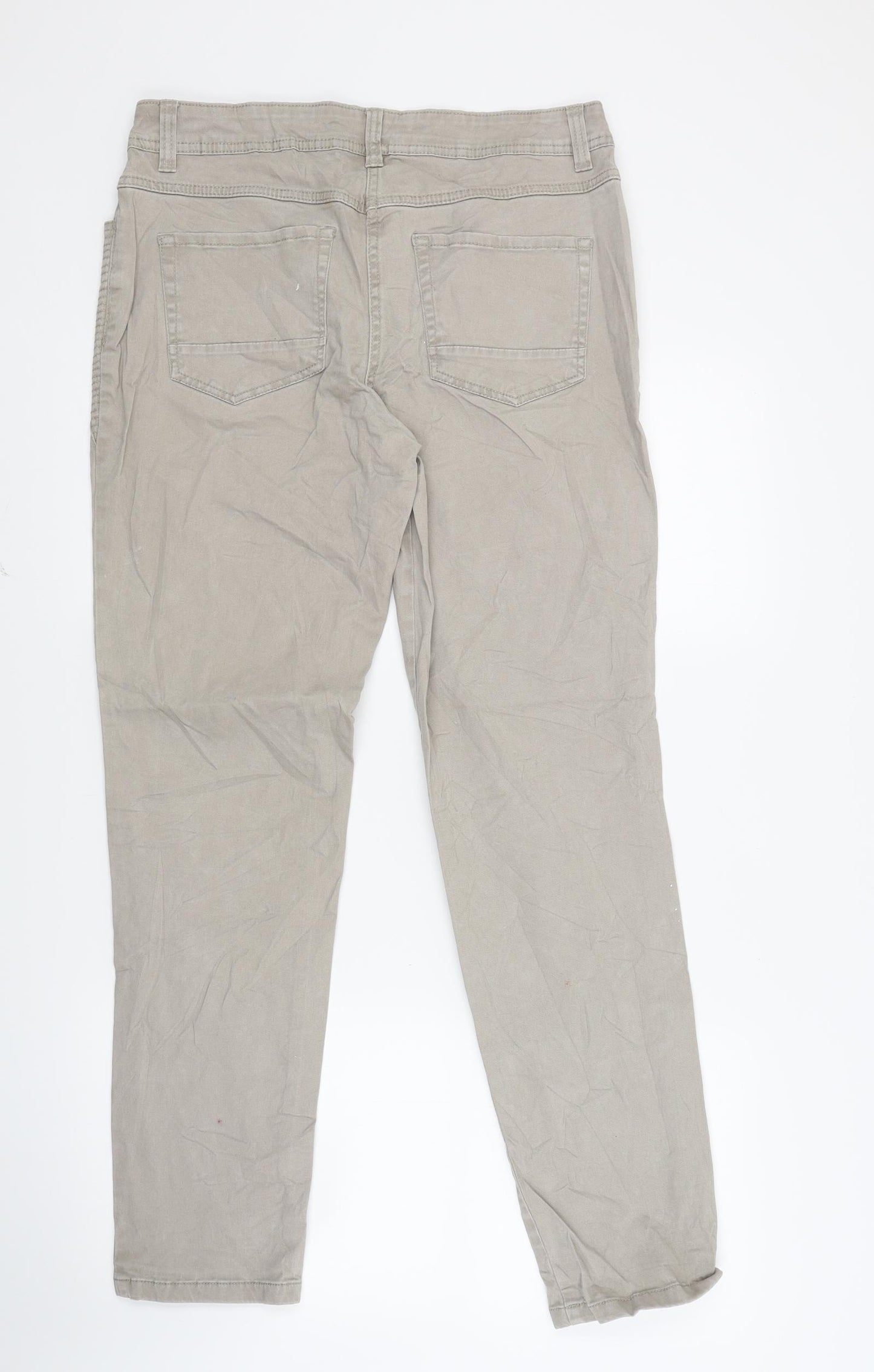 Up Fashion Womens Beige  Denim Skinny Jeans Size 12 L28 in