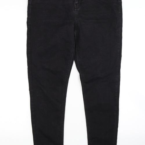 George Womens Black  Denim Skinny Jeans Size 14 L27 in