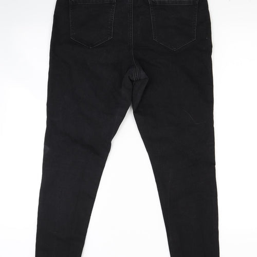 George Womens Black  Denim Skinny Jeans Size 14 L27 in
