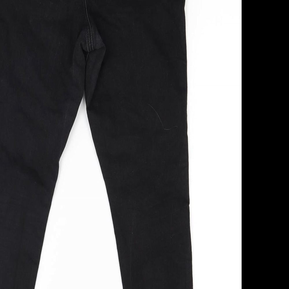 George Womens Black  Denim Skinny Jeans Size 14 L27 in