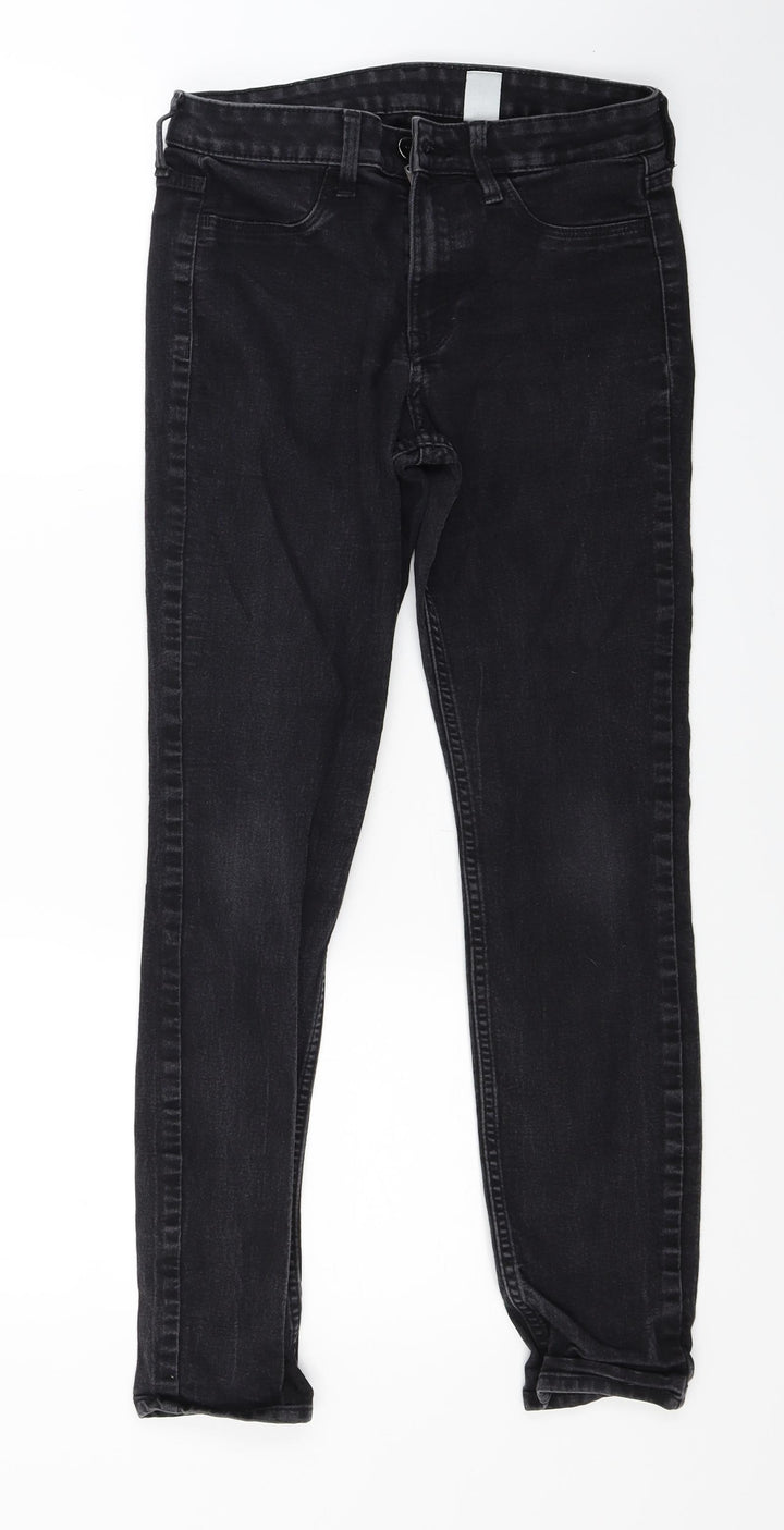 H&M Womens Black  Denim Skinny Jeans Size 27 in L25 in