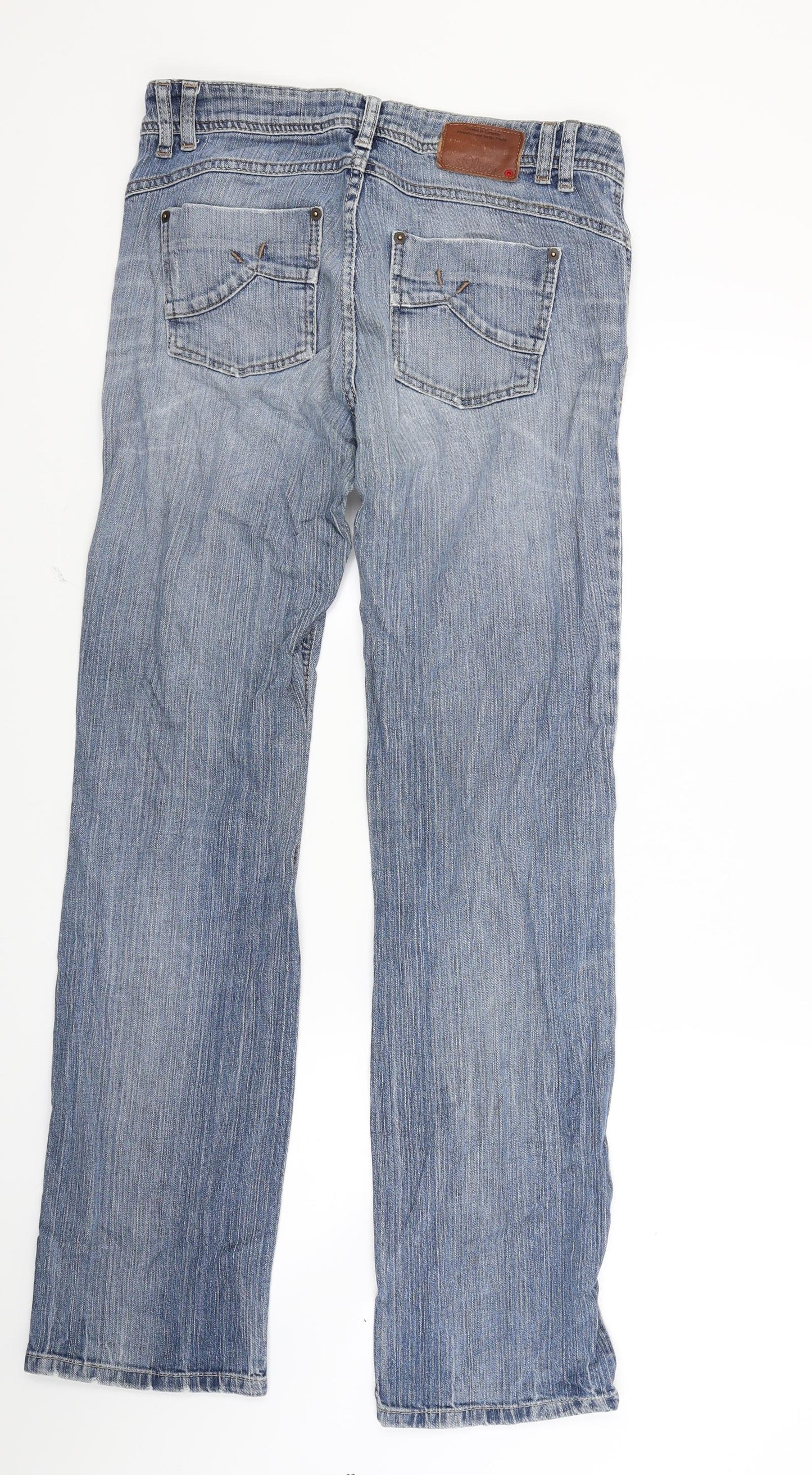 S oliver Womens Blue  Denim Straight Jeans Size 12 L28 in
