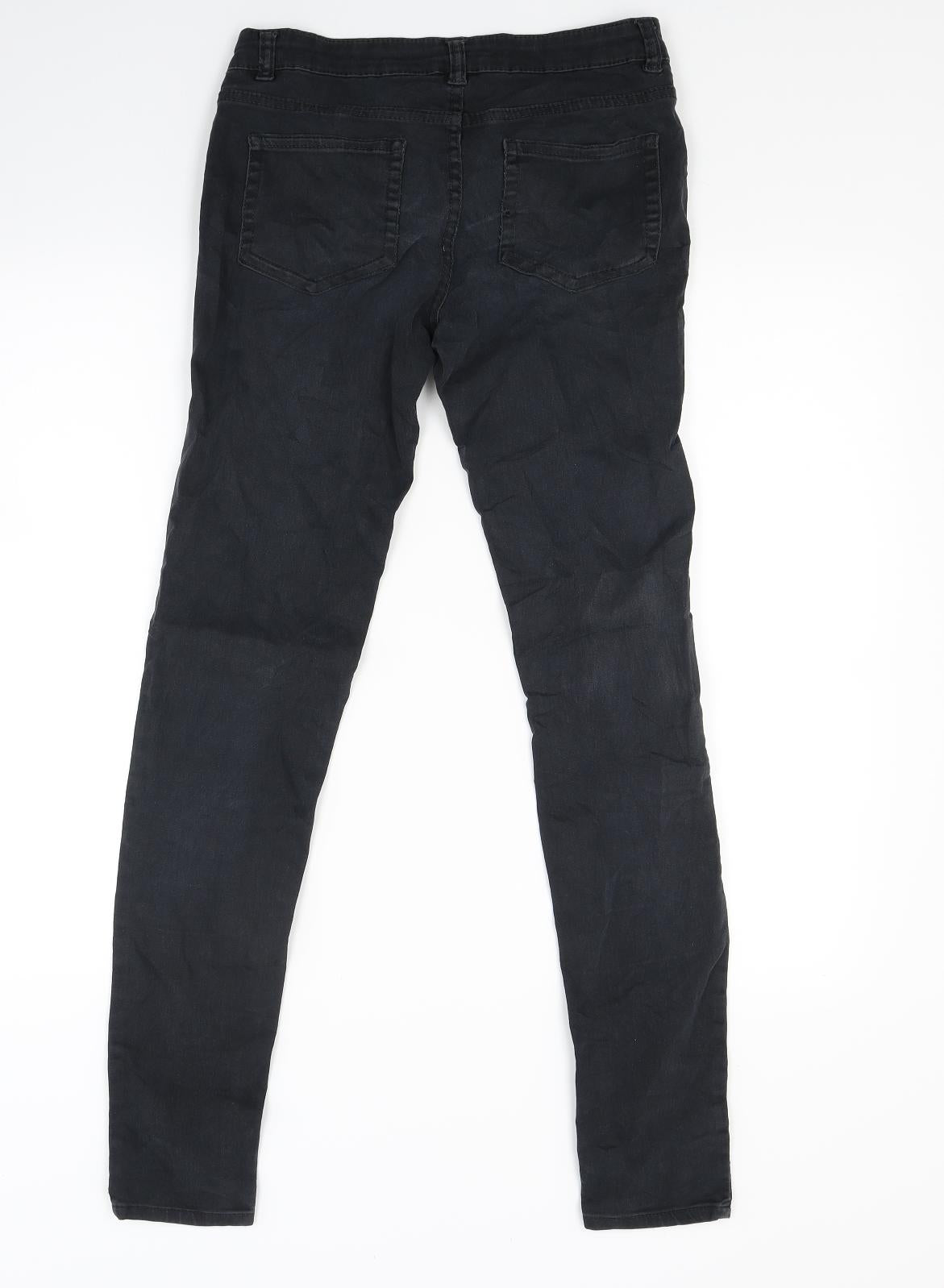 Divided Womens Black  Denim Skinny Jeans Size 8 L28 in