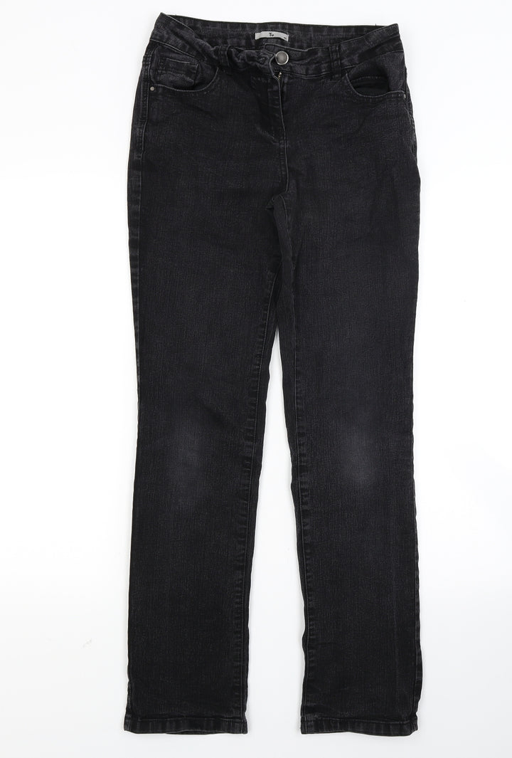 TU Womens Black Denim Skinny Jeans Size 10 L27 in