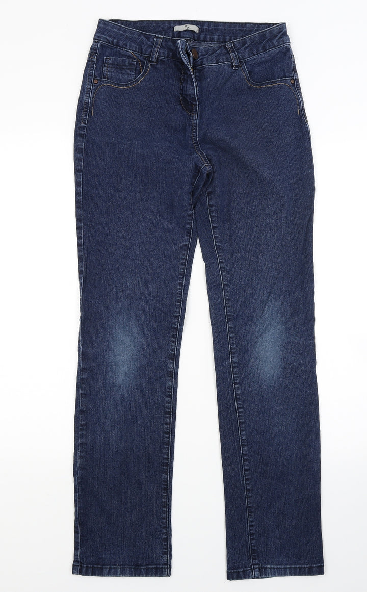 TU Womens Blue Denim Skinny Jeans Size 10 L27 in
