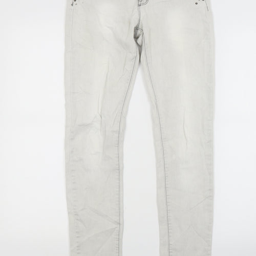 Daysie Denim Womens White  Denim Skinny Jeans Size 8 L28 in