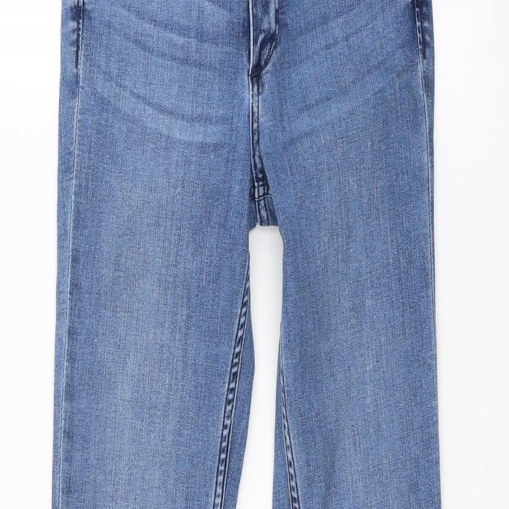 H&M Womens Blue  Denim Flared Jeans Size 6 L30 in