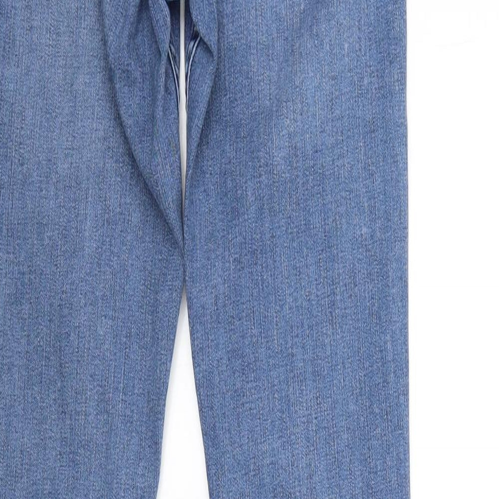 H&M Womens Blue  Denim Flared Jeans Size 6 L30 in
