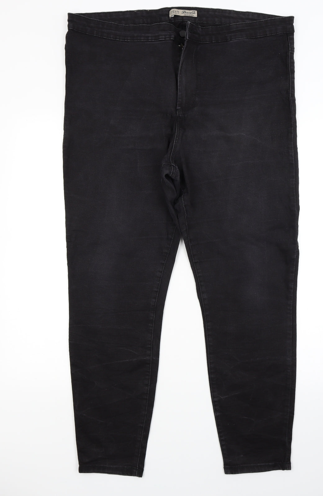Primark Womens Black  Denim Skinny Jeans Size 20 L25 in