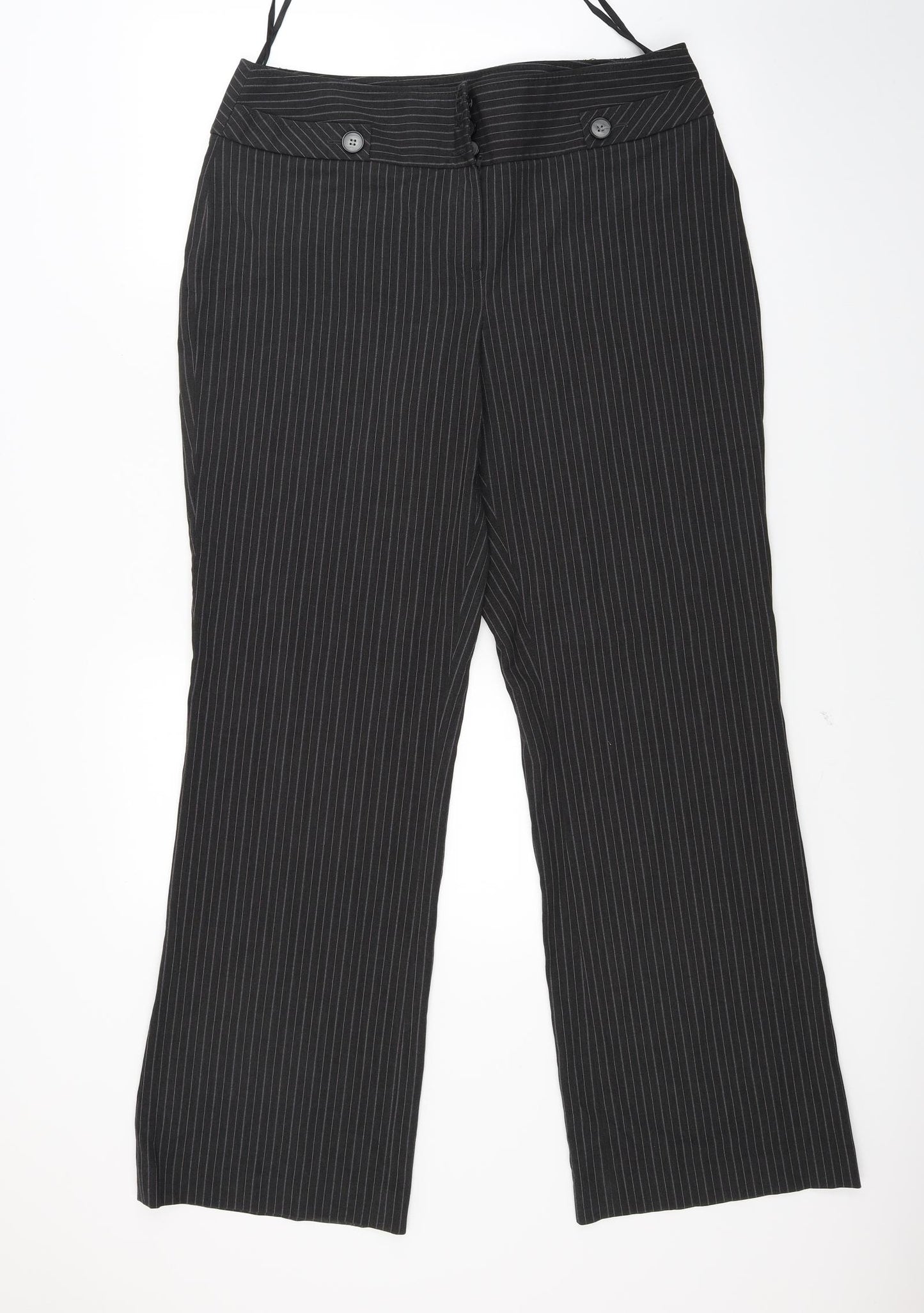 Autonomy Womens Grey Striped  Trousers  Size 14 L28 in