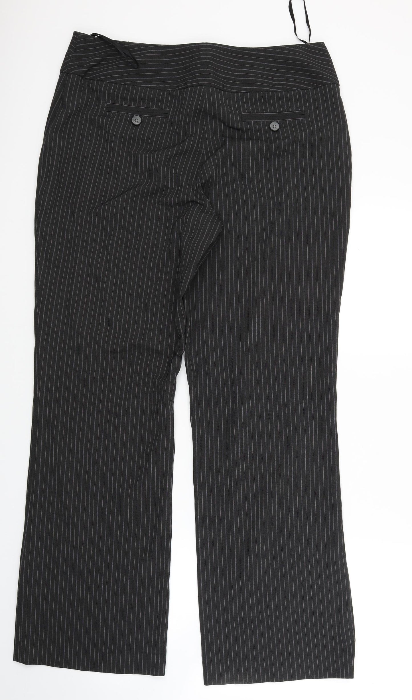 Autonomy Womens Grey Striped  Trousers  Size 14 L28 in