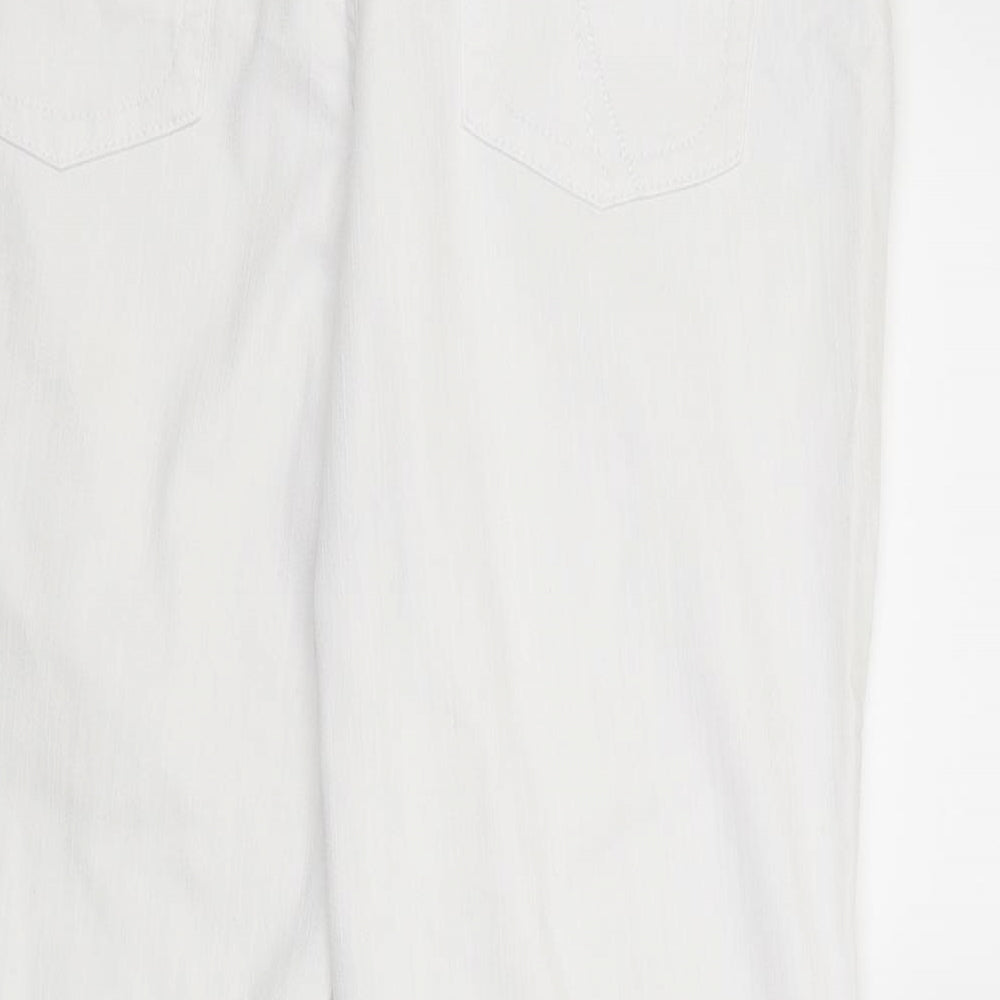 Peruna Womens White  Denim Straight Jeans Size 14 L28 in