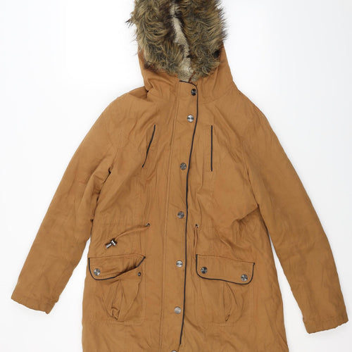 Atmosphere Womens Brown   Parka Coat Size 8