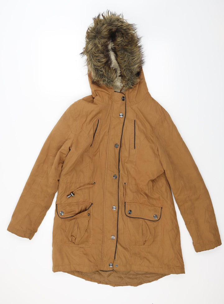 Atmosphere Womens Brown   Parka Coat Size 8